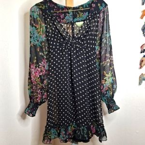 Johnny Martin Tulle Floral Polkadot Dress